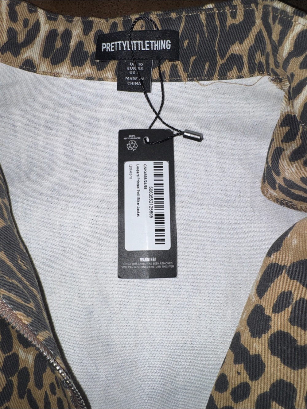 Leopard Print Cropped Jacket - Picture 8 of 13